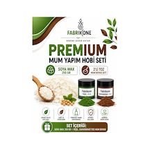 Premium Mum Yapım Hobi Seti - Soya Wax 250 Gr - 2'li Toz Mum Boyası Seti - Yeşil, Kahverengi Bkfabsw2502ykh Karışık