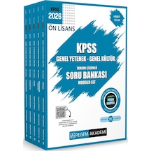 Pegem 2026 Ön Lisans Soru Bankası Modüler Set Genel Yetenek Genel Kültür Tamamı Çözümlü 5 Kitap