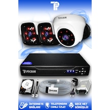 Picam 3 Kameralı Panda 1 İç Kamera Set 250 GB HDD Full HD Gece Görüşlü Güvenlik Kamerası Sistemi Picam 3 Kameralı Panda 1 İç Kamera Set 250 GB HDD Full HD Gece Görüşlü Güvenlik Kamerası Sistemi