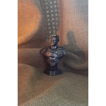 Kazanova Design Superman Büst Figür 10 Cm Çizgi Roman Süper Kahraman Masaüstü Dekoratif Hediyelik