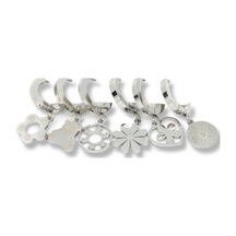 Waves And Pebbles Altılı Çiçek Küpeler Gümüş