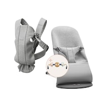 Babybjörn Balance Bliss Ana Kucağı Cotton 3d Jersey Oyuncaklı / Light Grey & Babybjörn Kanguru Mini 3d Cotton Jersey / Light Grey