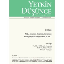 Yetkin Düşünce 22.sayı Nisan-haziran 2023
