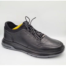 Greyder 18231 Siyah Hakiki Deri Erkek Günlük Deri Sneaker Siyah