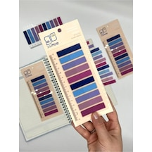 10 Renkli Cetvelli Pastel Mavi Ve Mor Tonları İndeks Sticker/index/post-it/postit/kitap Ayracı/