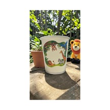 Hayvan-orman-amazon-zoo Doğumgünü Parti Temalı Tek Kullanımlık 7 Oz 100 Adet Karton Bardak 1