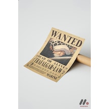 One Piece Trafalgar Law Wanted Poster, Çerçevesiz Yüksek Kalite Duvar Afişi - Anime Severlere Özel H