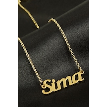 Sima İsimli Kolye -sarı N162 altın