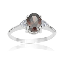 1,20 Ct Smoky Taşlı Tek Taş Evlilik Teklifi 14 Ayar Altın Yüzük-T