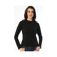 3 Adet Özlem Yarım Boğazlı Uzun Kollu Fanila Atlet Body 3227 Siyah