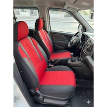Favori Serisi Kırmızı Peugeot Partner İle Uyumlu Tam Set Oto Koltuk Kılıfı Arka Koltuk 2+1