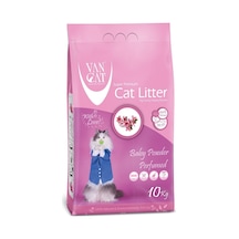Vancat Bebek Pudrası Kokulu İnce Taneli Bentonit Kedi Kumu 2 x 10 KG