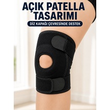 Trendexa Mey İthalat Patella Destekli Kısa Dizlik Ayarlanabilir Bantlı Diz Koruyucu Destek