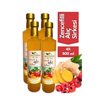 Zencefilli Alıç Sirkesi 500 Ml 4'lü Paket - Organik Doğal Fermantasyon