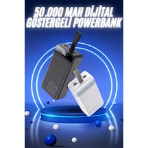 Hubrendy  50.000 Mah Powerbank Turbo Hızlı Led Göstergeli Android Apple iOS Uyumlu Taşınabilir Askılı Diğer