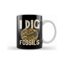 Funny I Dig Fossils Paleontology Pun Dinosaur Kupa Bardak Porselen No7282 Karışık