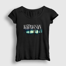 Presmono Kadın Forest Katatonia T-shirt Siyah