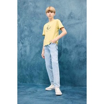 Defacto Erkek Çocuk Balloon Fit Düz Paça Jean Pantolon F3378a825aunm28 Mavi