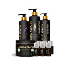 Liquid Keratin Düz Canlı Parlak ve Yumuşak Saçlar için Çift Etkili Onarıcı Keratin Bakım Seti No.2