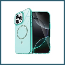 Bezos İphone 14 Pro Max Uyumlu Live Diamond Magsafe Kapak - Yeşil Ob