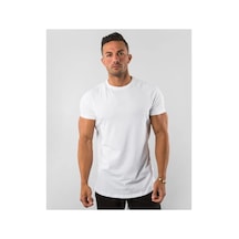 Blackjack Giyim Blackjackgiyim Güllü Dar Kesim Unisex Tshirt Beyaz
