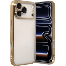 Newface Apple İphone 17 Pro Razer Lensli Silikon - Gold Altın