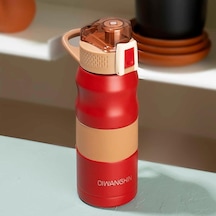 1393-3 Paslanmaz Çelik Sızdırmaz Çift Katmanlı Yalıtımlı Çay Kahve Termosu Kırmızı 350 Ml Diğer