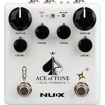 Nux Ndo-5 Ace Of Tone Üst Segment - Dual Overdrive Çift Kanallı Morning Star & Tubeman , Buffer/true Bypass Seçeneği, Seri/paralel Bağlantı Switchi Ölçüler: 105 X 115 X 58 Mm