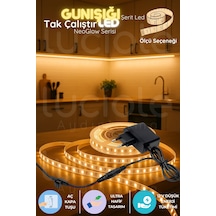 2 Metre Neoglow Serisi Led Şerit Işık 3200k Günışığı Renkli 60 Çipli 12v Prizli Tak Çalıştır Set