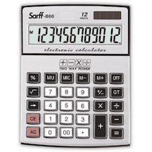 Sarff 866 Güneş Enerjili-pilli Hesap Makinesi 12 Haneli Güneş Enerjili-pilli Çok Renkli