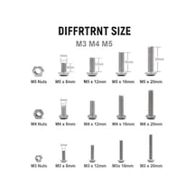 Trendooze Vida Uygulamalı Somun Seti Set Renk, Paslanmaz Parça M3/m4/m5 Kutulu Kolay Gümüş Düzenleyici Depolama, Çelik Boyutlarında 500 304 & - Fi