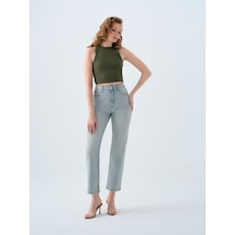 LOFT Comfort Straight Comfort Fit Kadın Pantolon Lf2038797 Q1.v1 Denim
