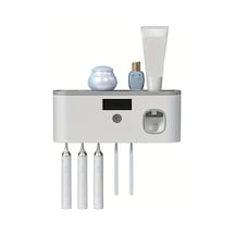 Oldfriend Gri Şarj Edilebilir Diş Fırçası Askısı, Kompakt Duş Depolama, Beyaz Gri