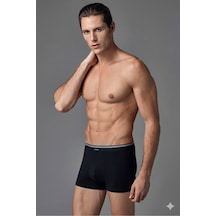 Eros Erkek Compact Pamuklu 2'li Boxer Siyah