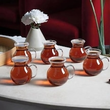 Keyfi Ala Borosilikat Cam Çay Bardağı Seti, 200ml, 6&apos Lı, Termisil Kupa, Şık Ve Dayanıklı 12 Aeropress