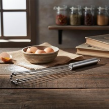 Paslanmaz Çelik Top Uçlu Çubuk Çırpıcı 31 Cm Profesyonel Ball Whisk Hızlı Ve Kolay Karıştırma Yumurta, Sos Ve Hamurlar İçin İdeal