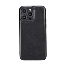 Apple Uyumlu iPhone 15 Pro Max Deri Arka Kapak Rock Rst1