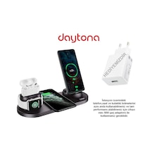 Daytona iOS Iwatch Airpods Apple Uyumlu iPhone Samsung Kablosuz Şarj Standı (487219479)