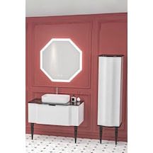 Royal 100 Cm Banyo Dolabı Boy Dolap Dahil Beyaz - Siyah Royal 100 Cm Banyo Dolabı Boy Dolap Dahil Beyaz - Siyah