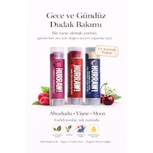 Lip Balm 3 Lü Set Ahududu, Vişne Ve Moon Gece & Gündüz Dudak Bakımı