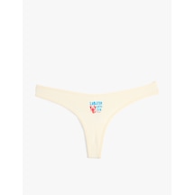 Koton Pamuklu Rahat Kalıp Baskılı String Külot Ekru 6slk30094mk Ekru
