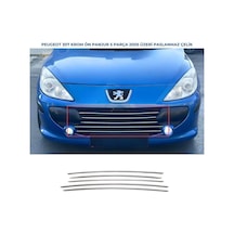Peugeot 307 Krom Ön Panjur 5 Prç 2005 Üzeri P.Çelik Peugeot 307 Krom Ön Panjur 5 Prç 2005 Üzeri P.Çelik
