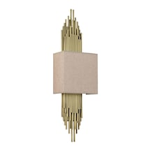 Lampaluce Straordinario Modern Tasarım Metal Ve Kumaş Aplik 65cm Sarı Eskitme