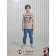 Rolypoly Roly Poly Rp 1400 Erkek Çocuk Pijama Takımı Gri - Mavi
