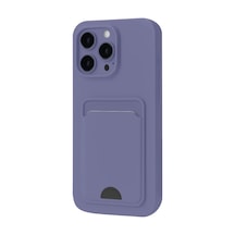 Newface Apple İphone 16 Pro Max Kılıf Kelvin Kartvizitli Silikon - Lila