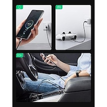 2.0 A Usb-a & Usb-c Örgülü Şarj Ve Data Kablosu, 50 Santimetre, Siyah, 60125