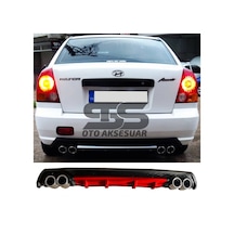 Hyundai Accent Admire Difüzör Arka Tampon Eki 4 Egzoz Çıkışlı Kır