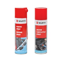 Würth Motor Temizleyici Sprey 500 ML + Silikon Sprey 500 ML