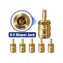 5 Adet - 1/2 İç Ve Dış Dişli Sarı Stoper Jack