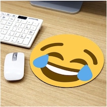 Gülen Surat Emoji Tasarımlı Mousepad 20 X 20 Cm